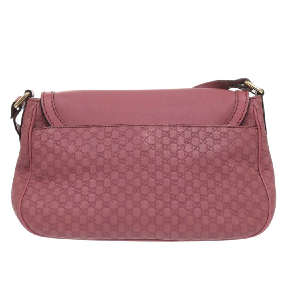 Gucci Ski Micro Guccissima Leather Pink Shoulder Bag — view 3