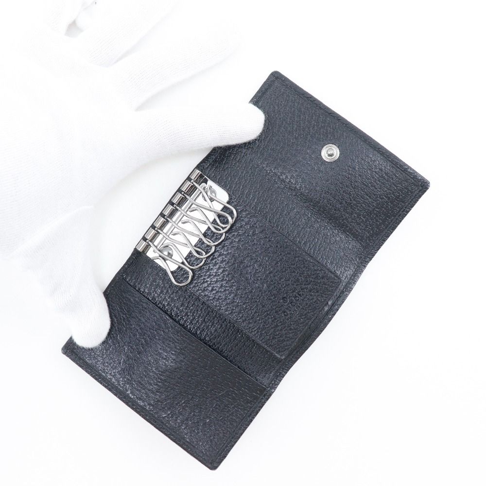 Gucci 6 Rows GG Canvas Black Key Case Holder — view 4