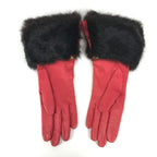 Hermes Gloves Fur Leather Red — view 2