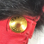 Hermes Gloves Fur Leather Red — view 4