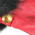 Hermes Gloves Fur Leather Red — view 7