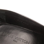 Louis Vuitton Loafers Driving Shoes Slip on Logo Leather 7 Black — view 7