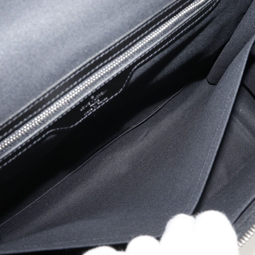 Louis Vuitton Thai Mir Taiga Nylon Canvas Ardoise Black Shoulder Bag — view 6