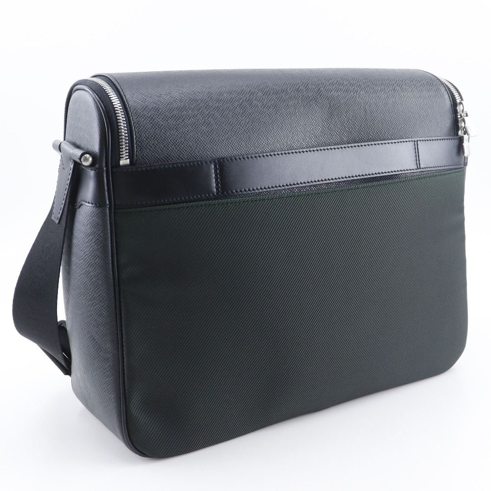 Louis Vuitton Thai Mir Taiga Nylon Canvas Ardoise Black Shoulder Bag — view 3