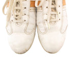 Louis Vuitton German Trainer Sneakers Shoes Low Cut Leather Logo 6.5 White — view 4