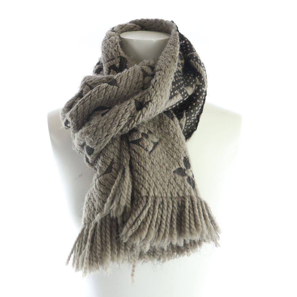 Louis Vuitton Logomania Scarf Wool Silk Blend — view 4