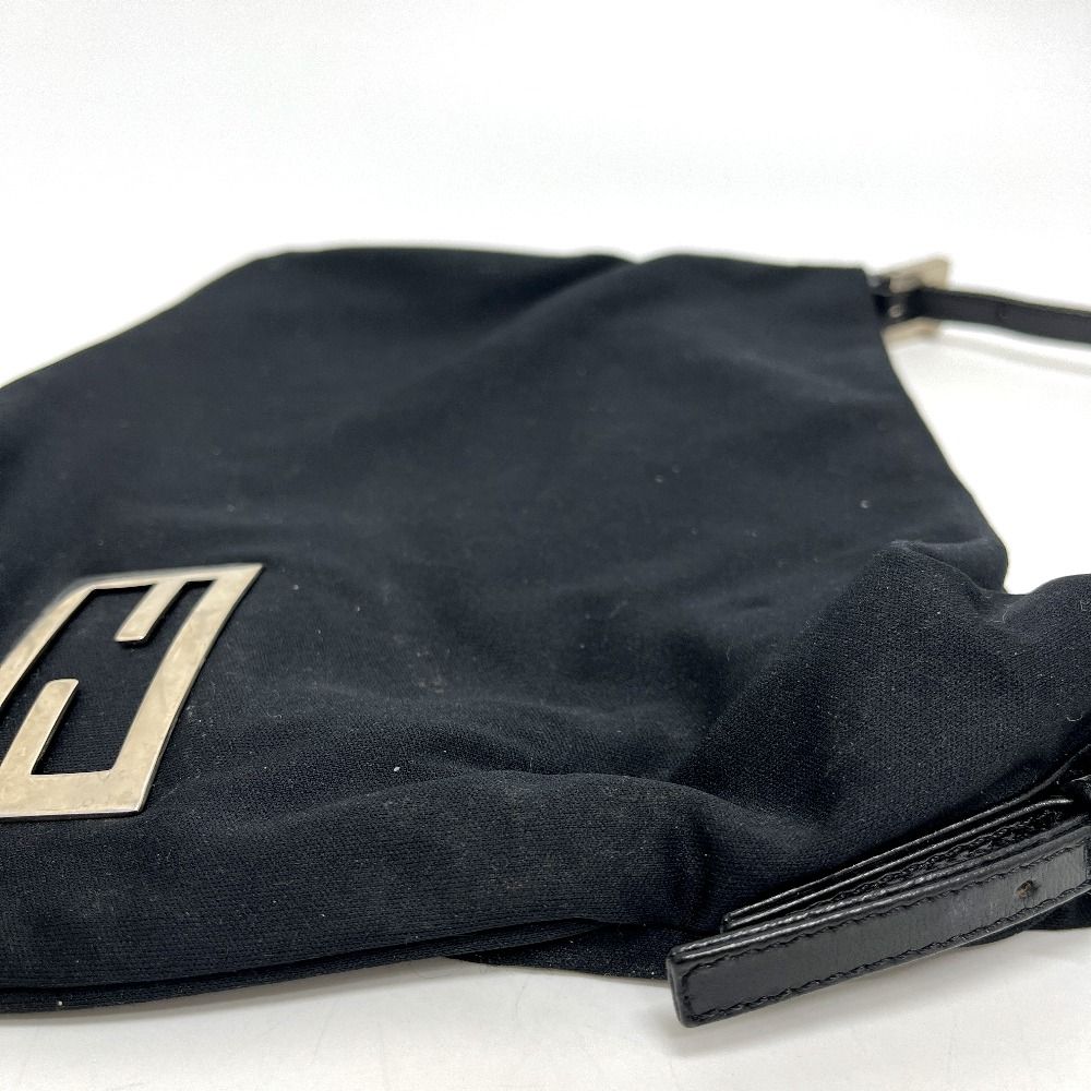 Fendi Handbag Logo Satin Black X — view 6