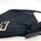 Fendi Handbag Logo Satin Black X — view 6