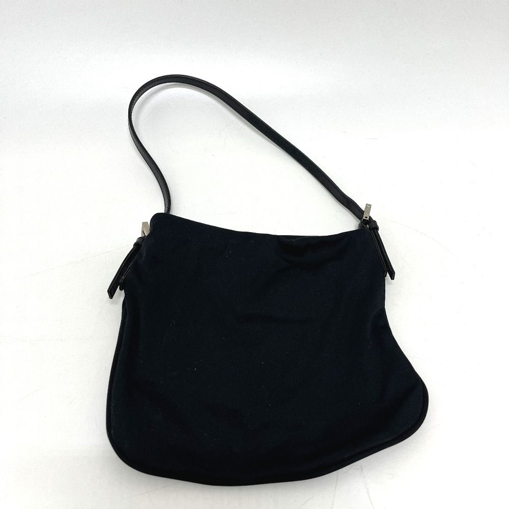 Fendi Handbag Logo Satin Black X — view 2