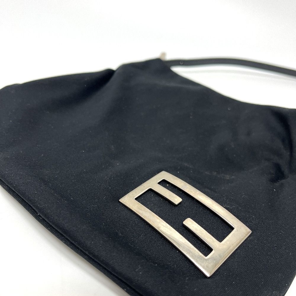 Fendi Handbag Logo Satin Black X — view 7