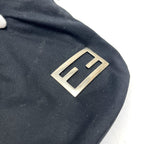 Fendi Handbag Logo Satin Black X — view 4