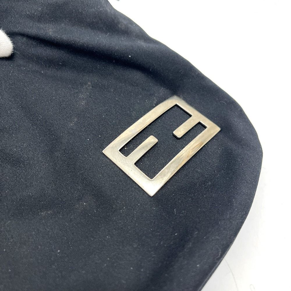 Fendi Handbag Logo Satin Black X — view 4