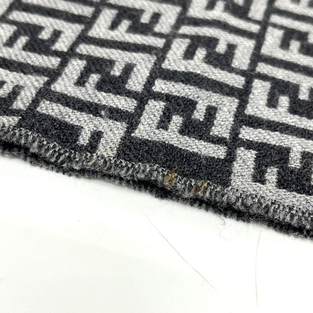 Fendi Scarf Zucca All Over Pattern Wool Gray — view 5