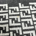Fendi Scarf Zucca All Over Pattern Wool Gray — view 7