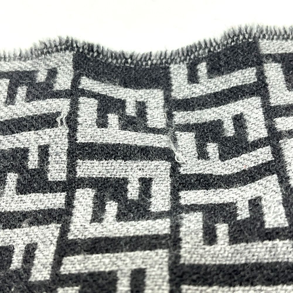 Fendi Scarf Zucca All Over Pattern Wool Gray — view 6