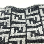 Fendi Scarf Zucca All Over Pattern Wool Gray — view 6