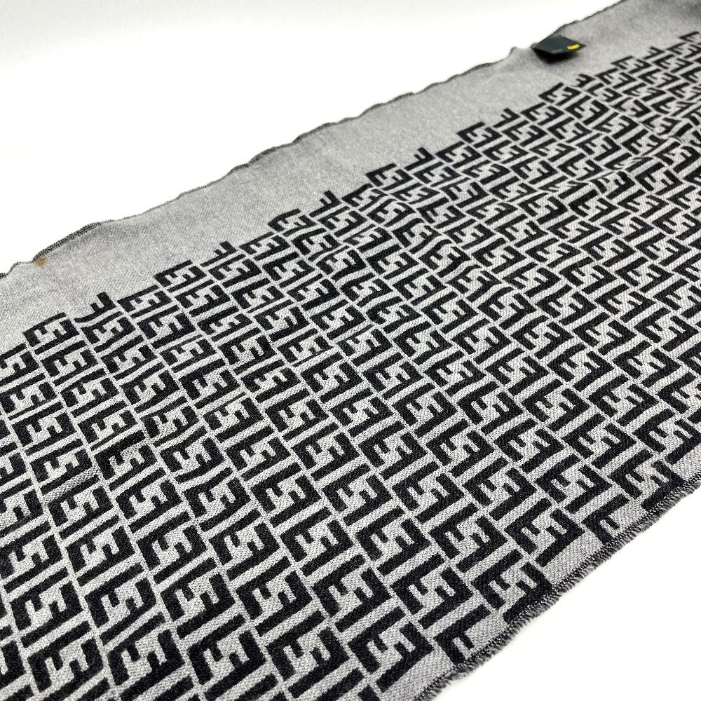 Fendi Scarf Zucca All Over Pattern Wool Gray — view 3