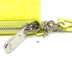 Dior Wallet Cannage Enamel Neon Yellow X — view 3