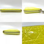 Dior Wallet Cannage Enamel Neon Yellow X — view 7