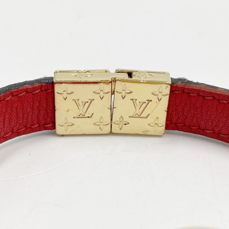Louis Vuitton Bracelet LV Circle Reversible Brown Rouge Monogram — view 5