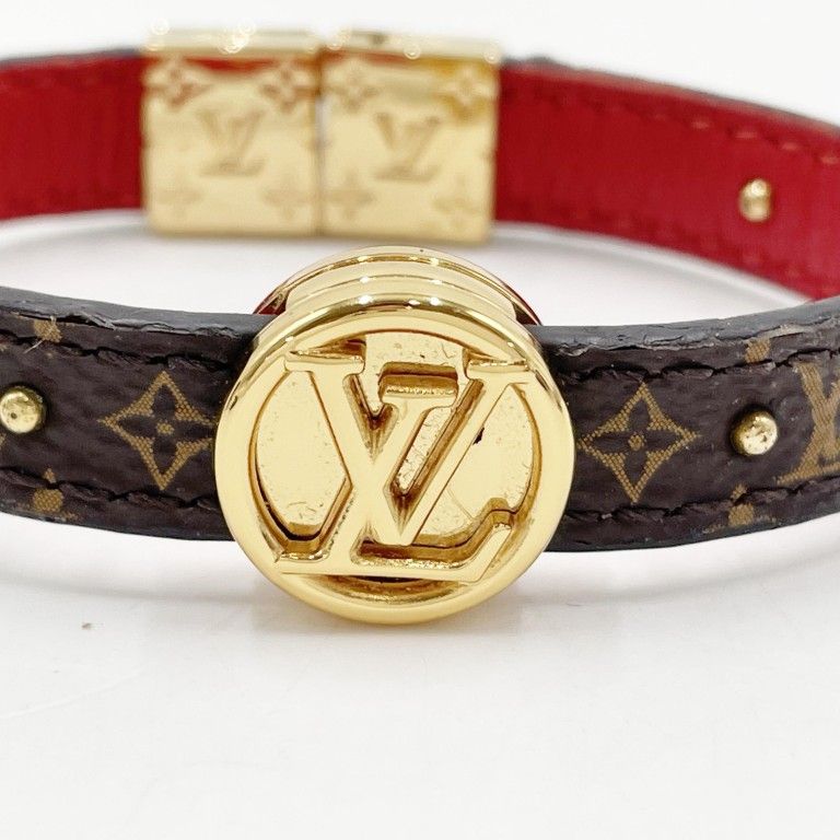 Louis Vuitton Bracelet LV Circle Reversible Brown Rouge Monogram — view 2
