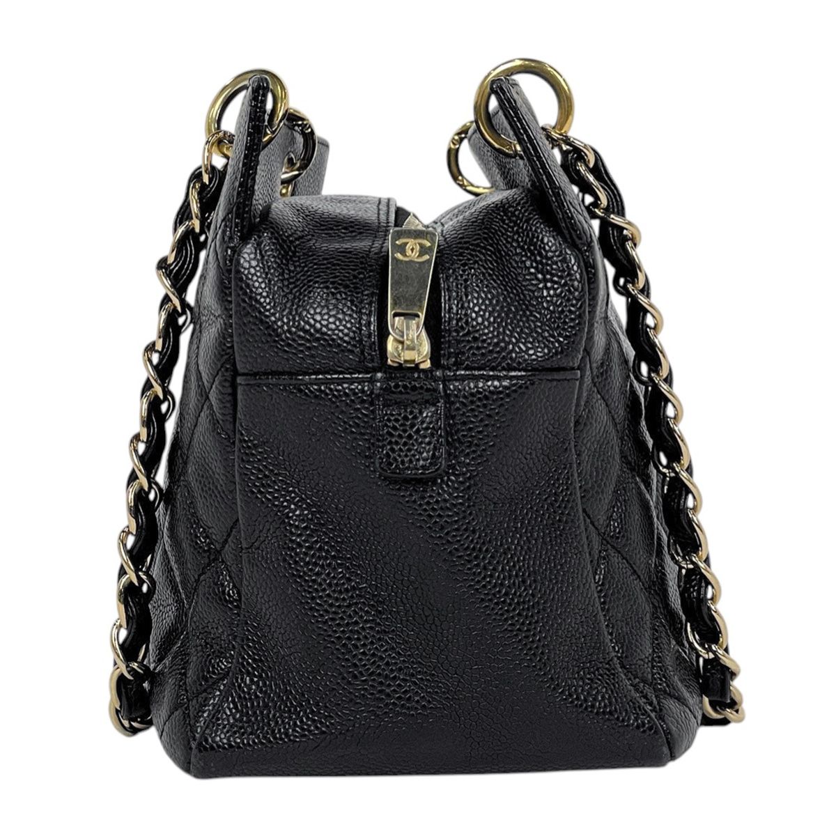 Chanel CC Logo Chain Shoulder Bag Quilted Tote — view 4