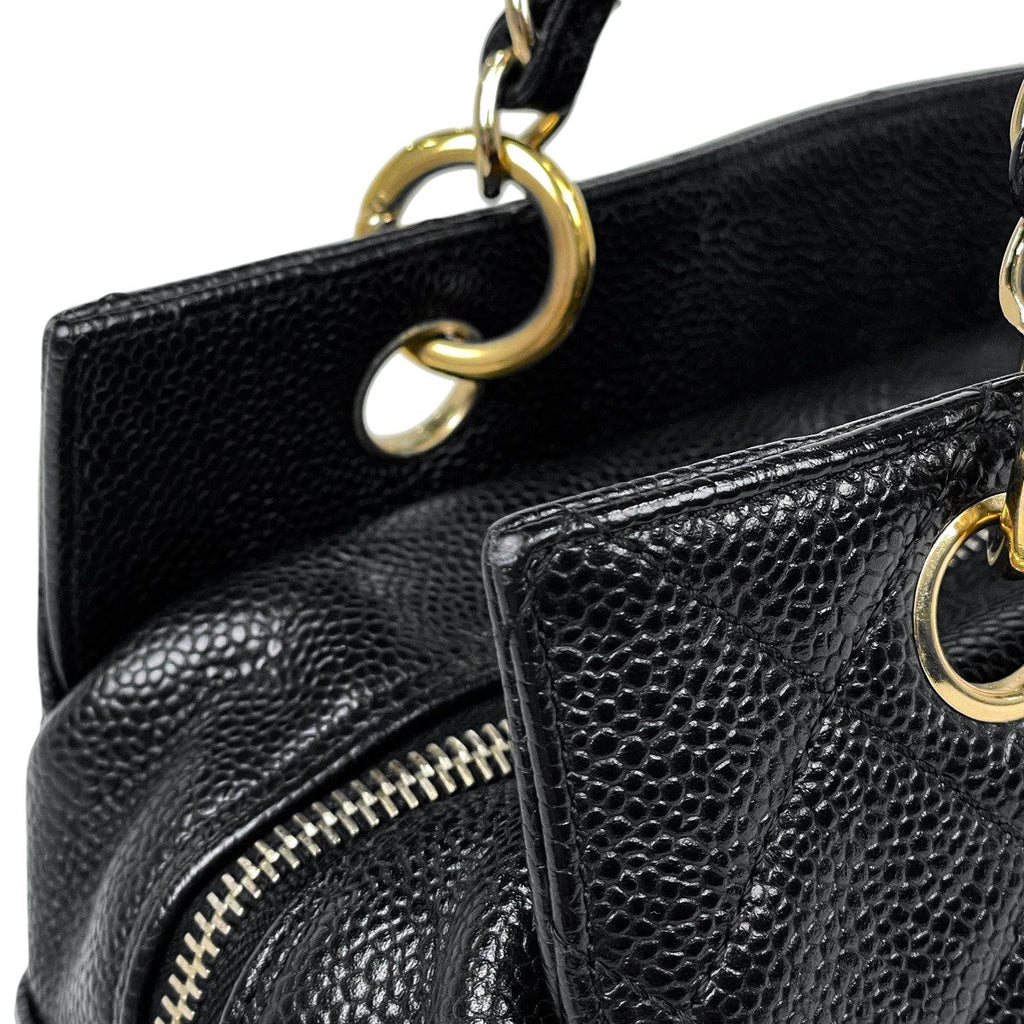 Chanel CC Logo Chain Shoulder Bag Quilted Tote — view 8