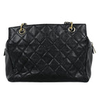 Chanel CC Logo Chain Shoulder Bag Quilted Tote — view 3