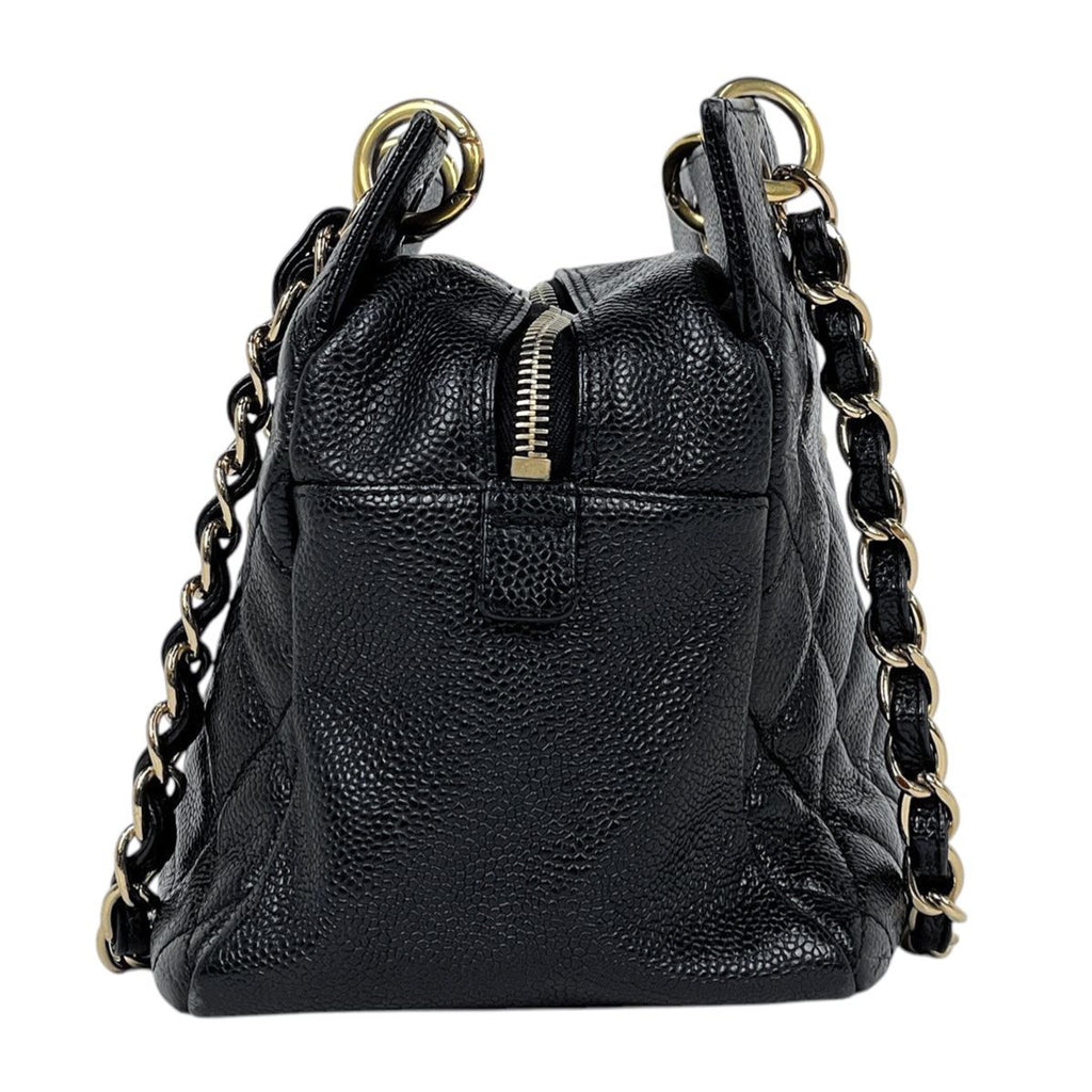 Chanel CC Logo Chain Shoulder Bag Quilted Tote — view 2