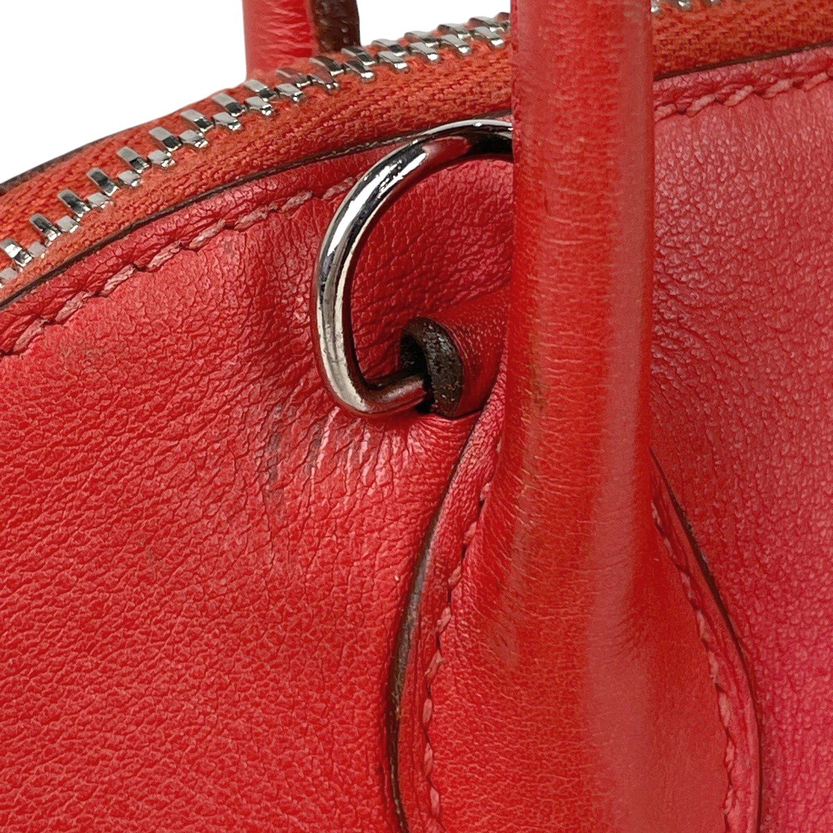 Hermes Bolide 27 2-Way Shoulder Bag Swift Rouge Tomato — view 9