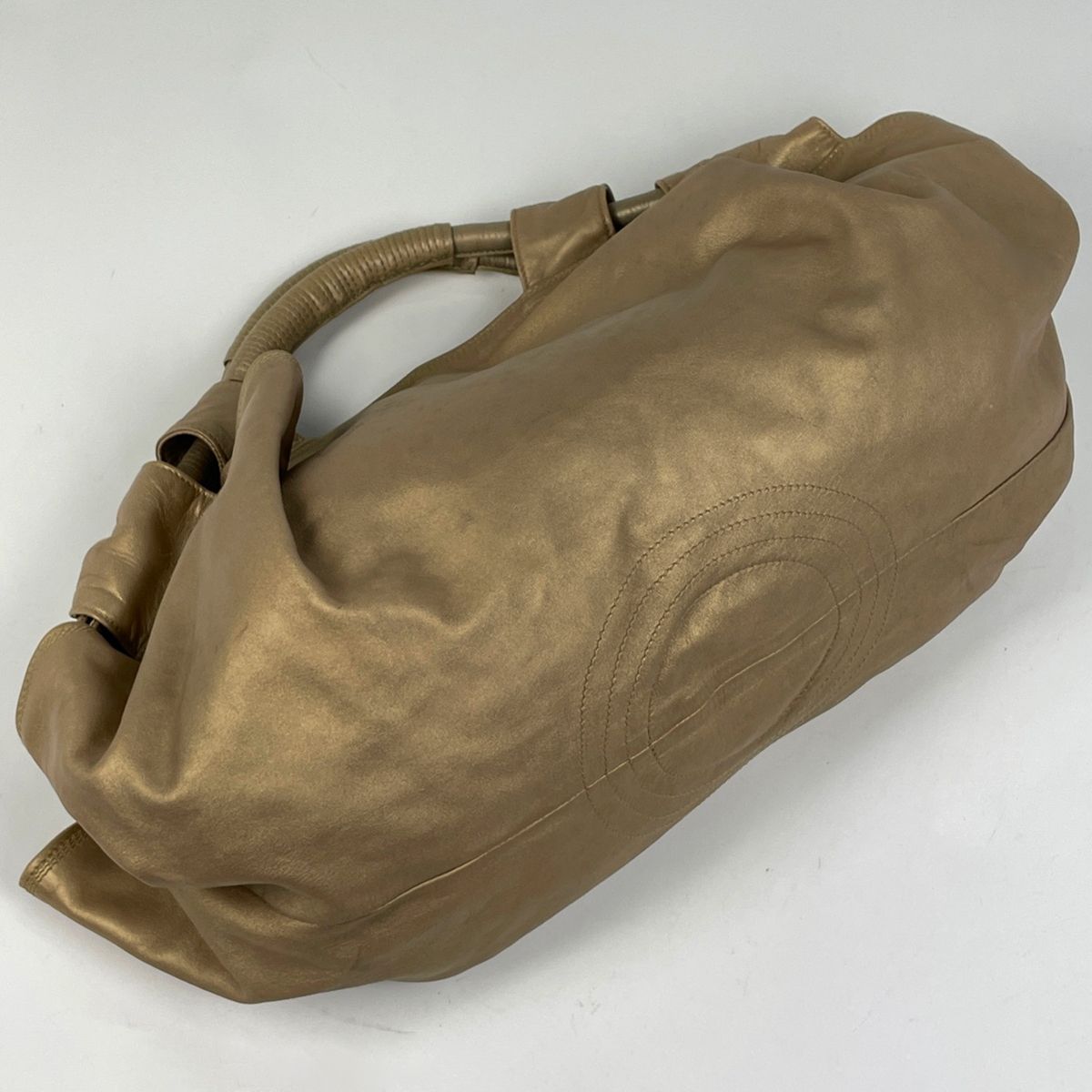 Loewe Nappa Aire Anagram Handbag Leather Gold — view 2