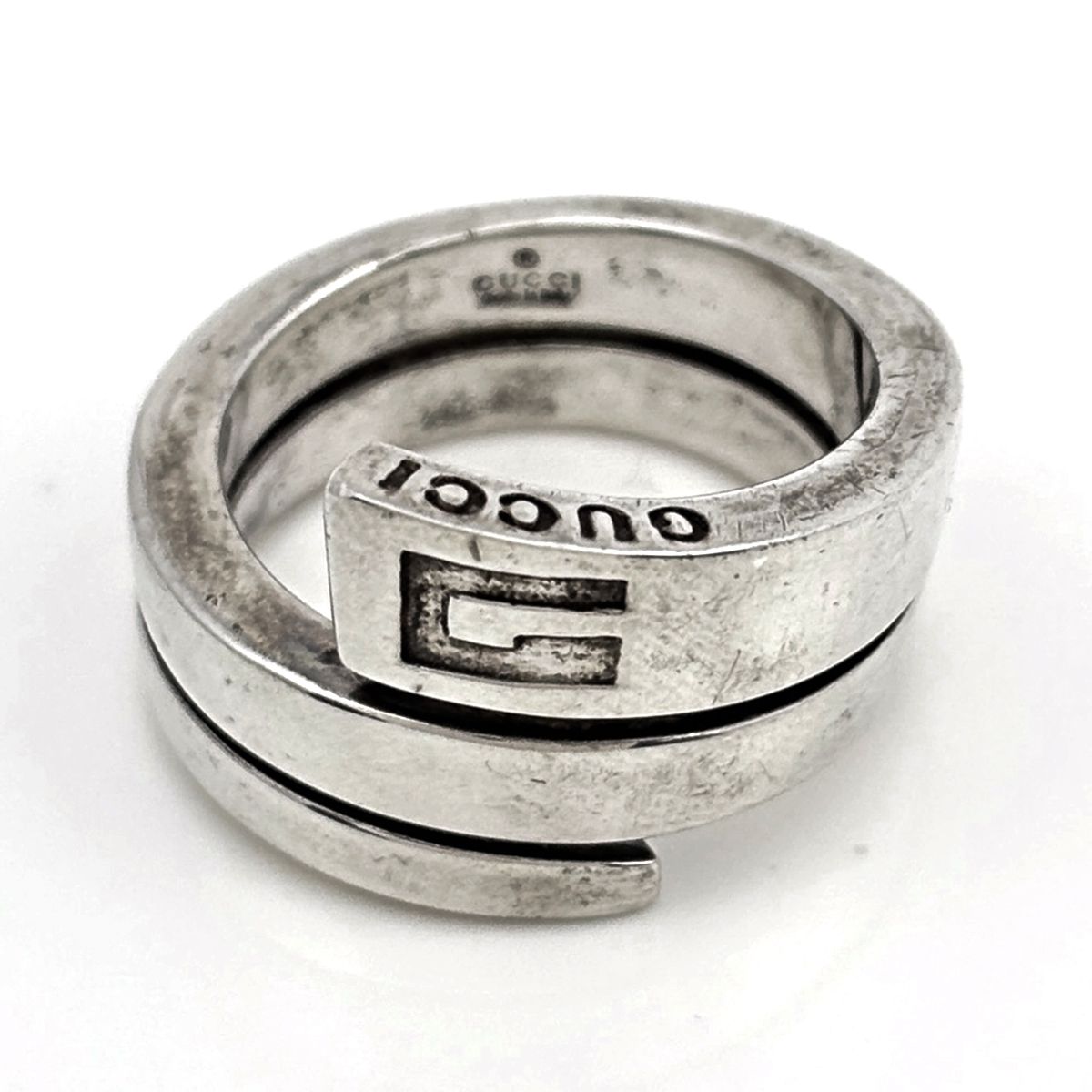Gucci Snake Ring Logo Silver — view 2
