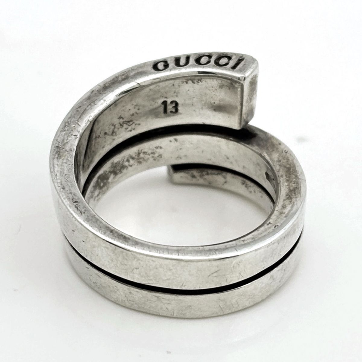 Gucci Snake Ring Logo Silver — view 4