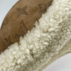 Louis Vuitton Chapeau Monogram Shearling Bucket Hat Sheep Leather Brown — view 5