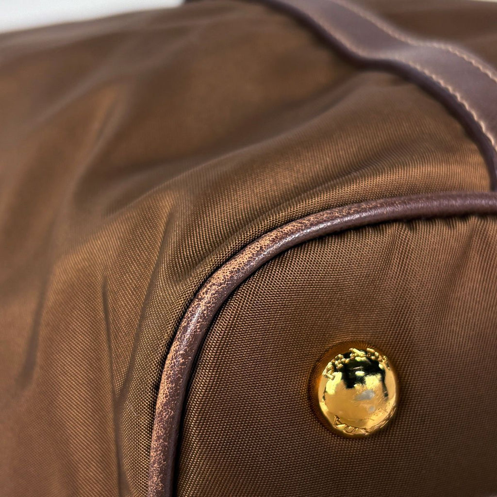 Prada Logo Tote 2-Way Shoulder Bag Nylon Brown — view 3