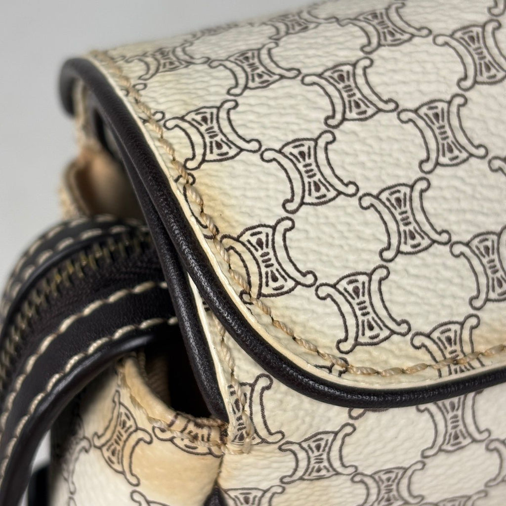 Celine Macadam Pattern Handbag White — view 5