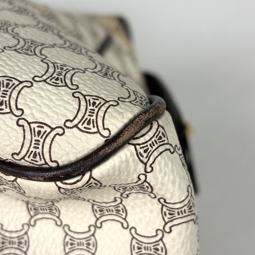 Celine Macadam Pattern Handbag White — view 3
