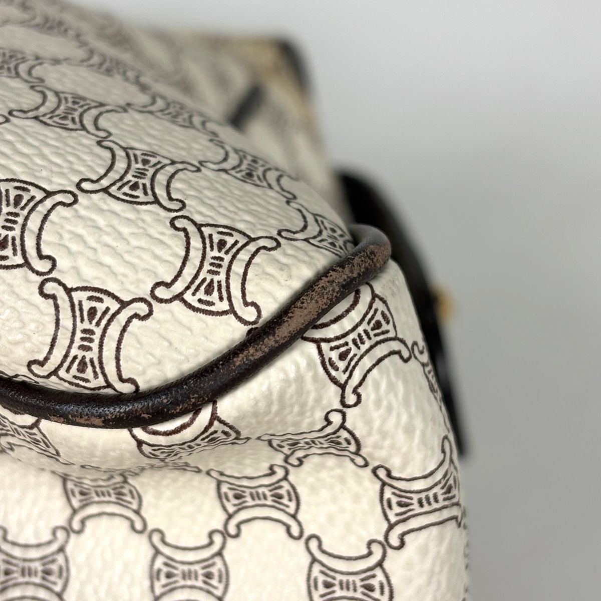 Celine Macadam Pattern Handbag White — view 3
