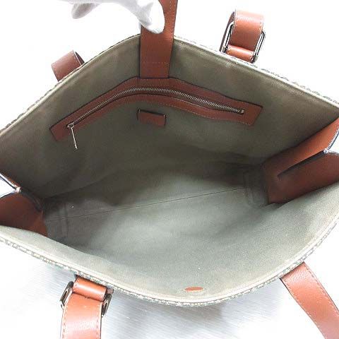 Loewe Buckle Horizontal Tote Anagram Jacquard Leather Green — view 4