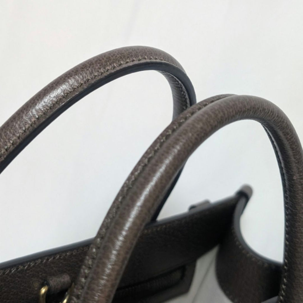 Gucci Leather Brown Logo Anniversary Tote — view 6