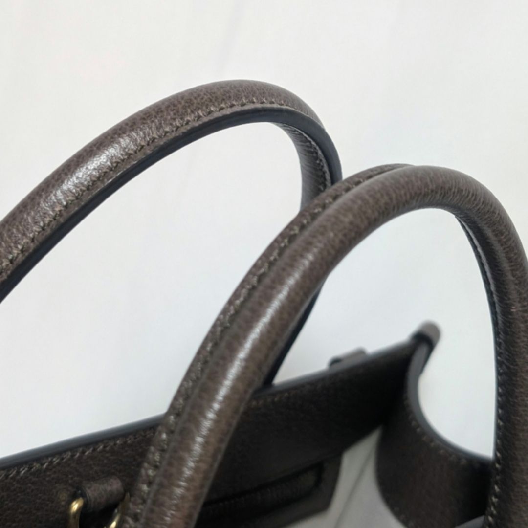 Gucci Leather Brown Logo Anniversary Tote — view 6