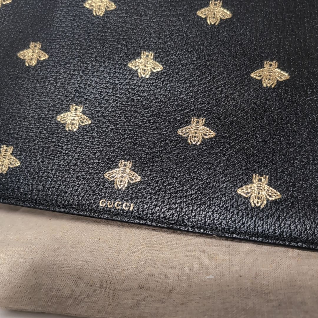 Gucci Leather Bi Black Clutch — view 9