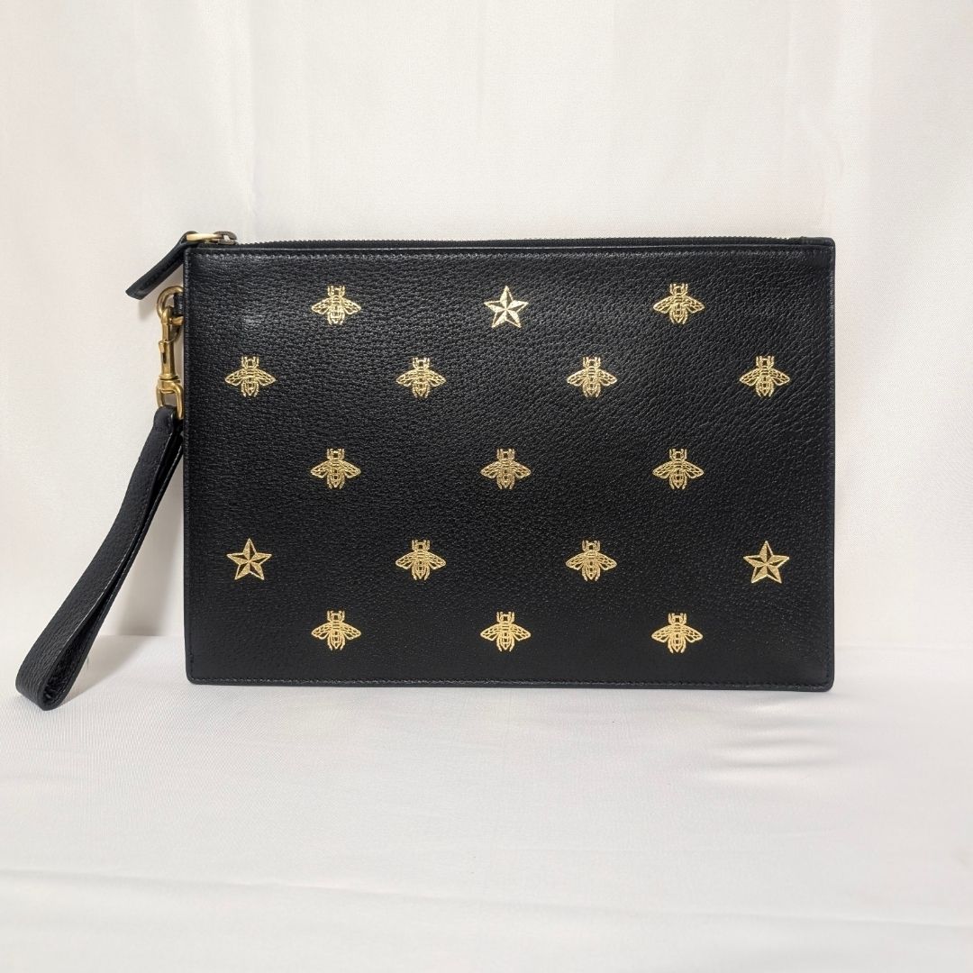 Gucci Leather Bi Black Clutch — view 2