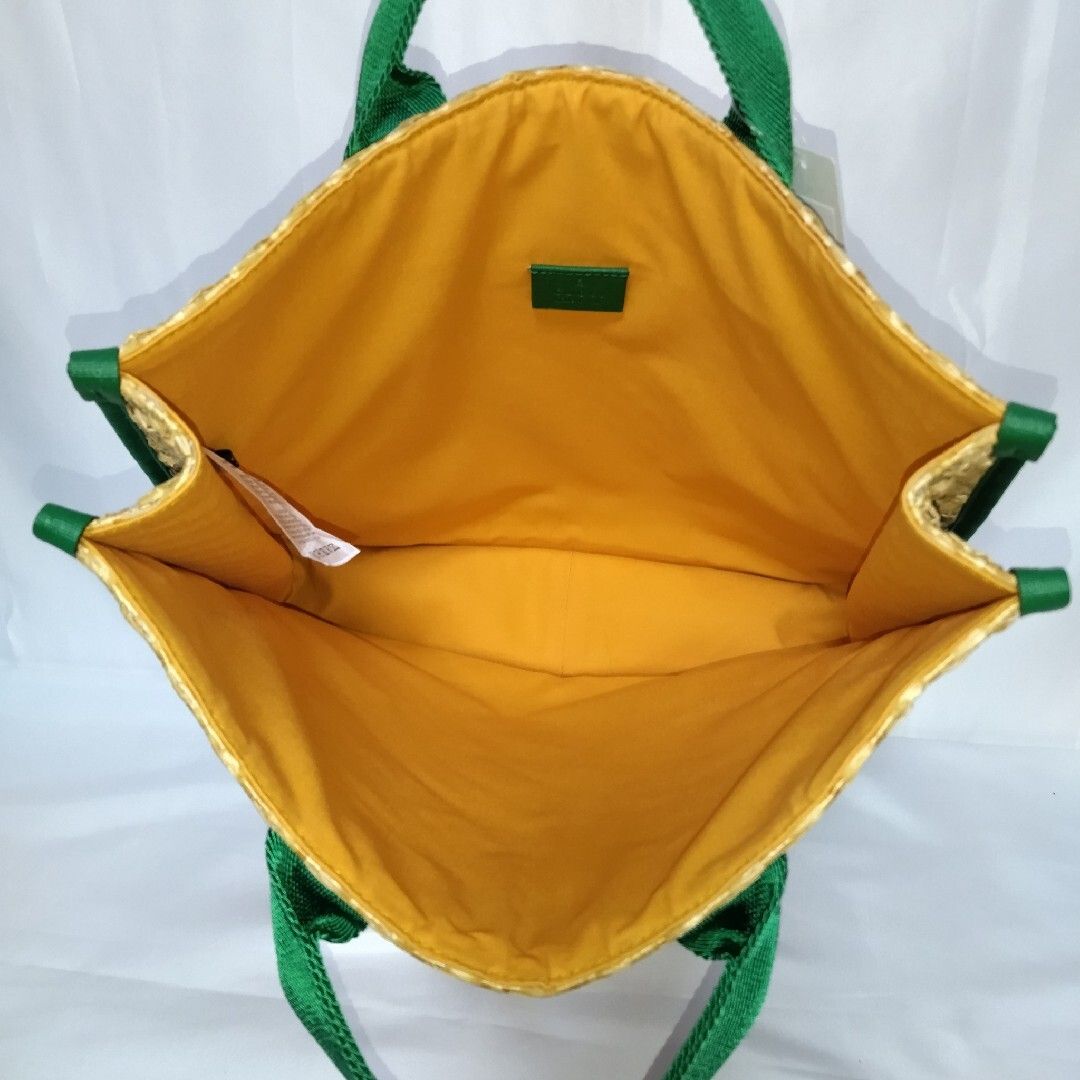 Gucci Children's Glider Straw Green Tote — view 9