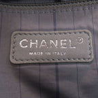 Chanel Chain Shoulder CC Logo Bag Lambskin Dark Gray — view 6
