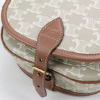 Celine Midi Amforco Triomphe Canvas Crossbody Shoulder Bag Leather — view 4