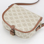 Celine Midi Amforco Triomphe Canvas Crossbody Shoulder Bag Leather — view 2