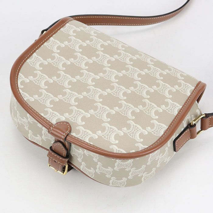 Celine Midi Amforco Triomphe Canvas Crossbody Shoulder Bag Leather — view 2