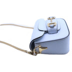 Gucci Horsebit Super Mini Leather Chain Shoulder Bag Blue — view 3