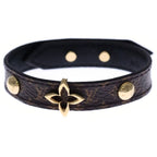 Louis Vuitton Bracelet Blooming Leather Brown — view 4